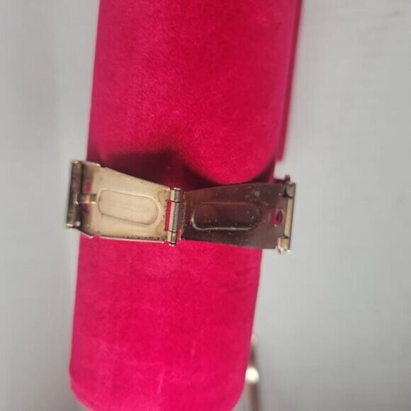 Geneva Women's Silver Tone Rose Face Watch Missing Crystals Japan Movement - Picture 5 of 6